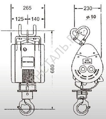 «Лебедка электрическая К-300 г/п 300кг/29м (220В)» – №4