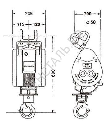 «Лебедка электрическая К-300 г/п 300кг/29м (220В)» – №3