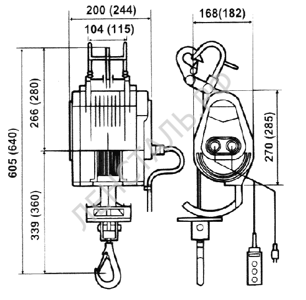 «Лебедка эл CWS-80 г/п 80кг/23м (220В)» – №3