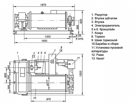 «Лебедка ТЛ-7Б 4,5т/150м (380В) электрическая» – №3