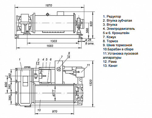 «Лебедка ТЛ-7Б 4,5т/150м (380В) электрическая» – №3