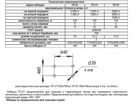 «Лебедка ручная ТЛ-3Т» – №5