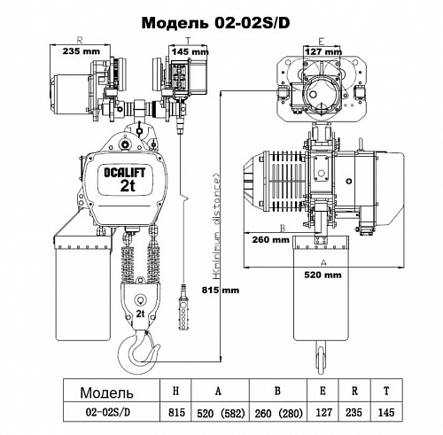 «Таль OCALIFT 02-02S 2,0т 12м передвижная цепная» – №4
