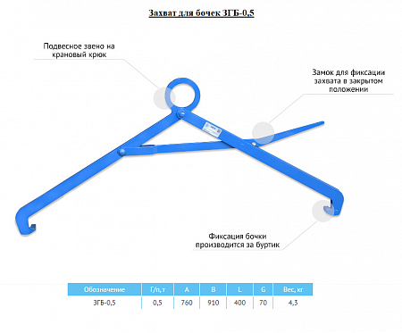 «Захват для бочек ЗГБ-0,5» – №3