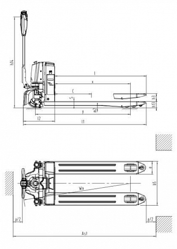 «Тележка 1,5т 1150мм электр. самоходная XILIN CBD15W» – №1