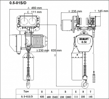 «Таль OCALIFT 005-01S 0,5т 3м передвижная цепная» – №2